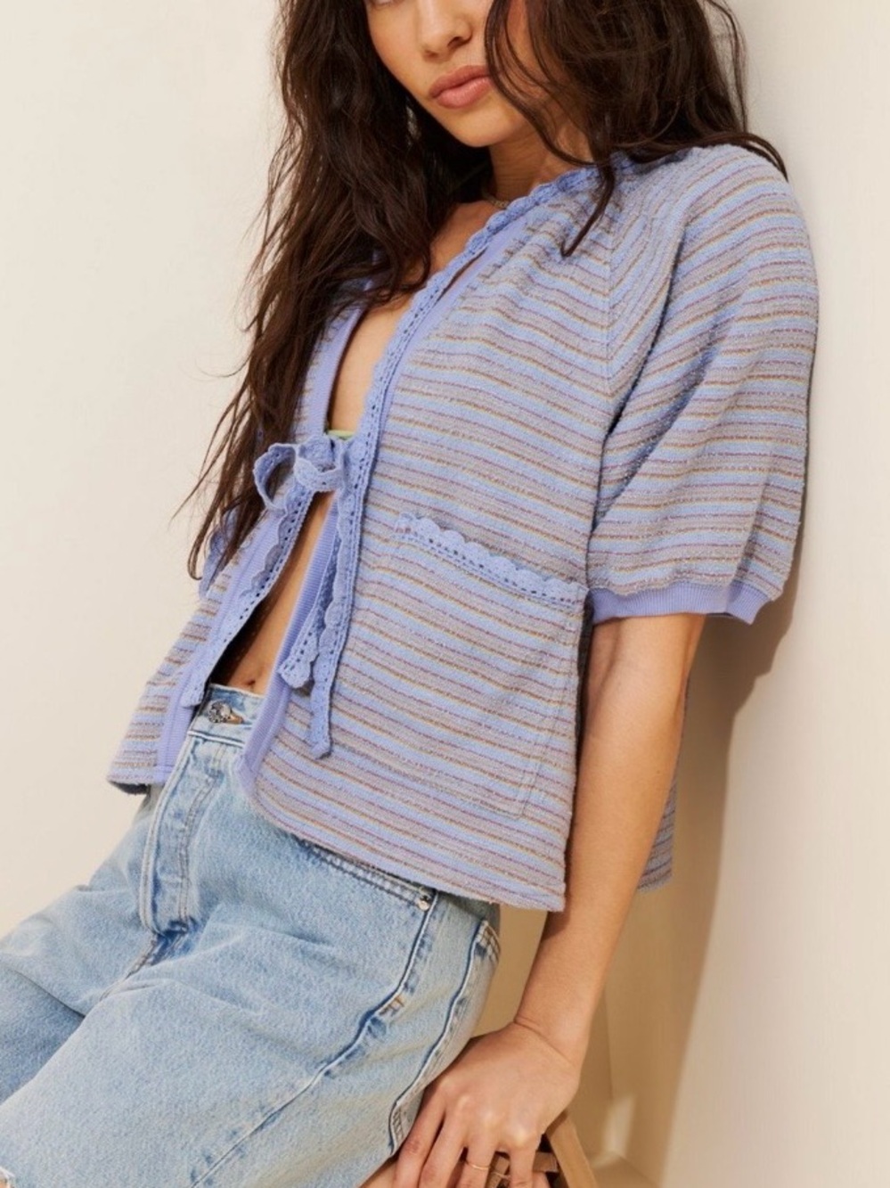 Free People Tropic Short Sleeve Sweatshirt Size Medium - Picture 5 of 5